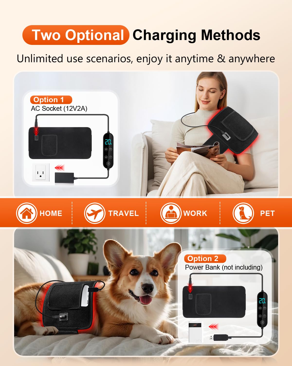 SHEVIEW recharge-double-bank-alimentation ou prise murale pratique.