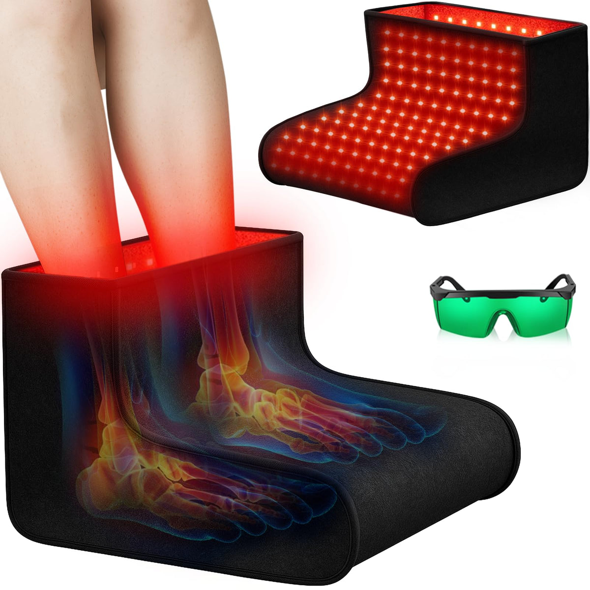 SHEVIEW thérapie lumière rouge pour les pieds, détente ciblée après l'effort.