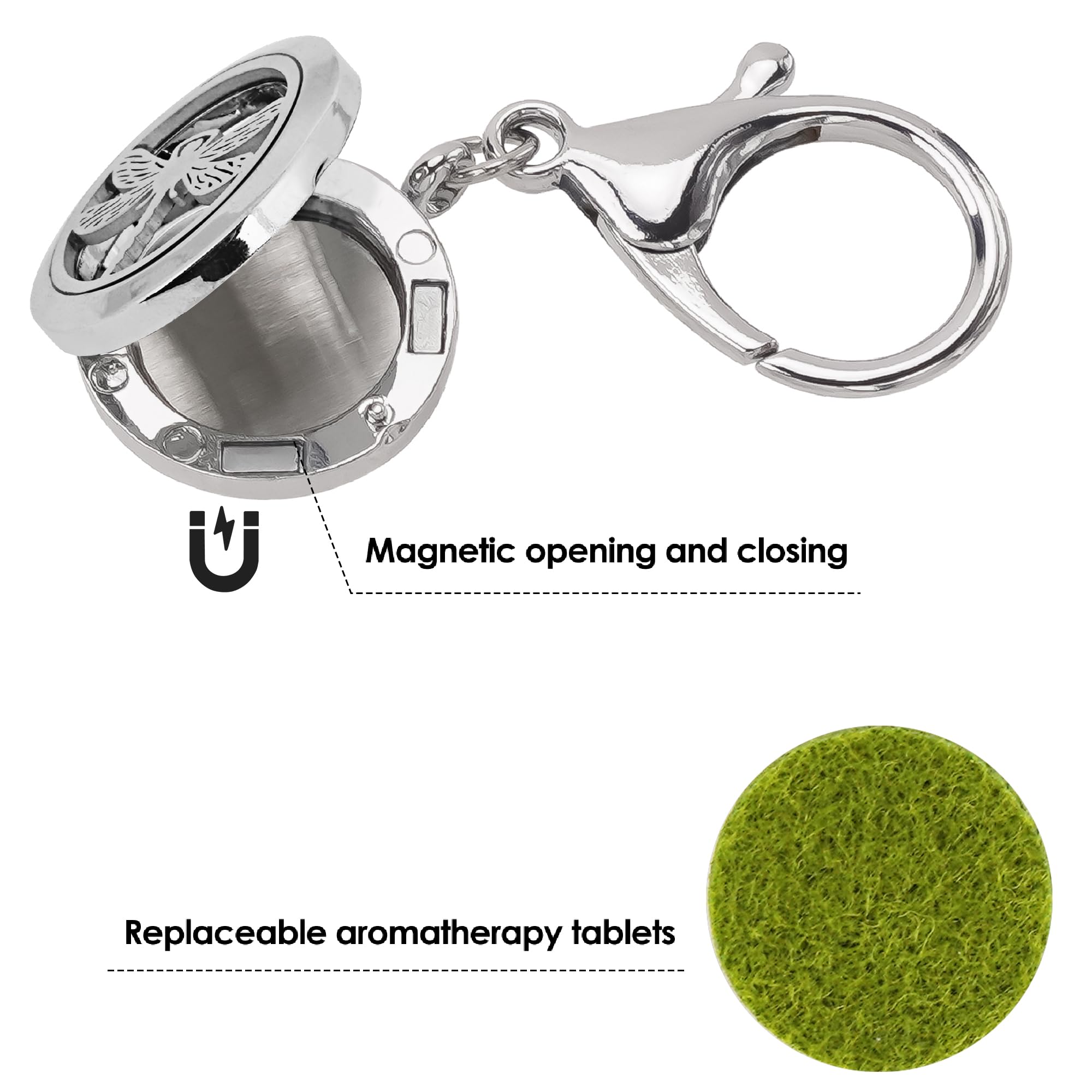 Emballage SHIDOW diffuseur porte-clef argent, cadeau élégant et pratique.