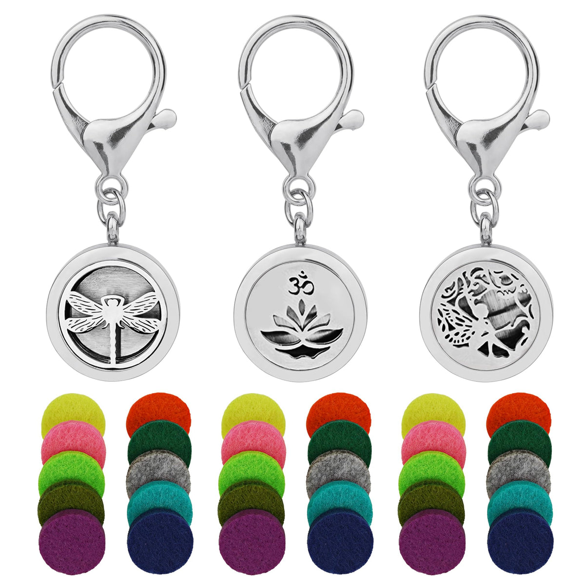 SHIDOW porte-clés diffuseur d'huile essentielle argenté, portable pour aromathérapie discrète.