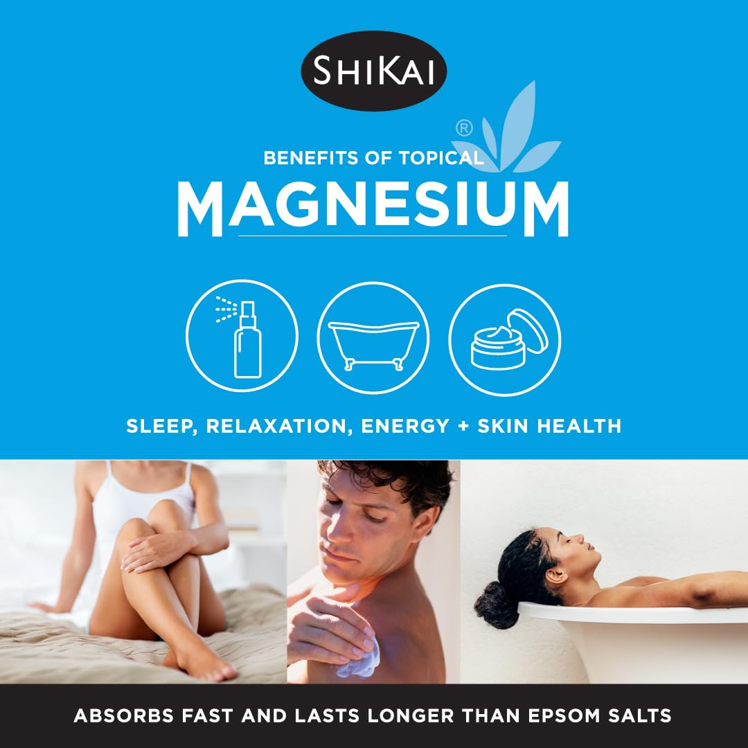 ShiKai Magnesium Body Ease Spray appliqué sur les muscles après effort
