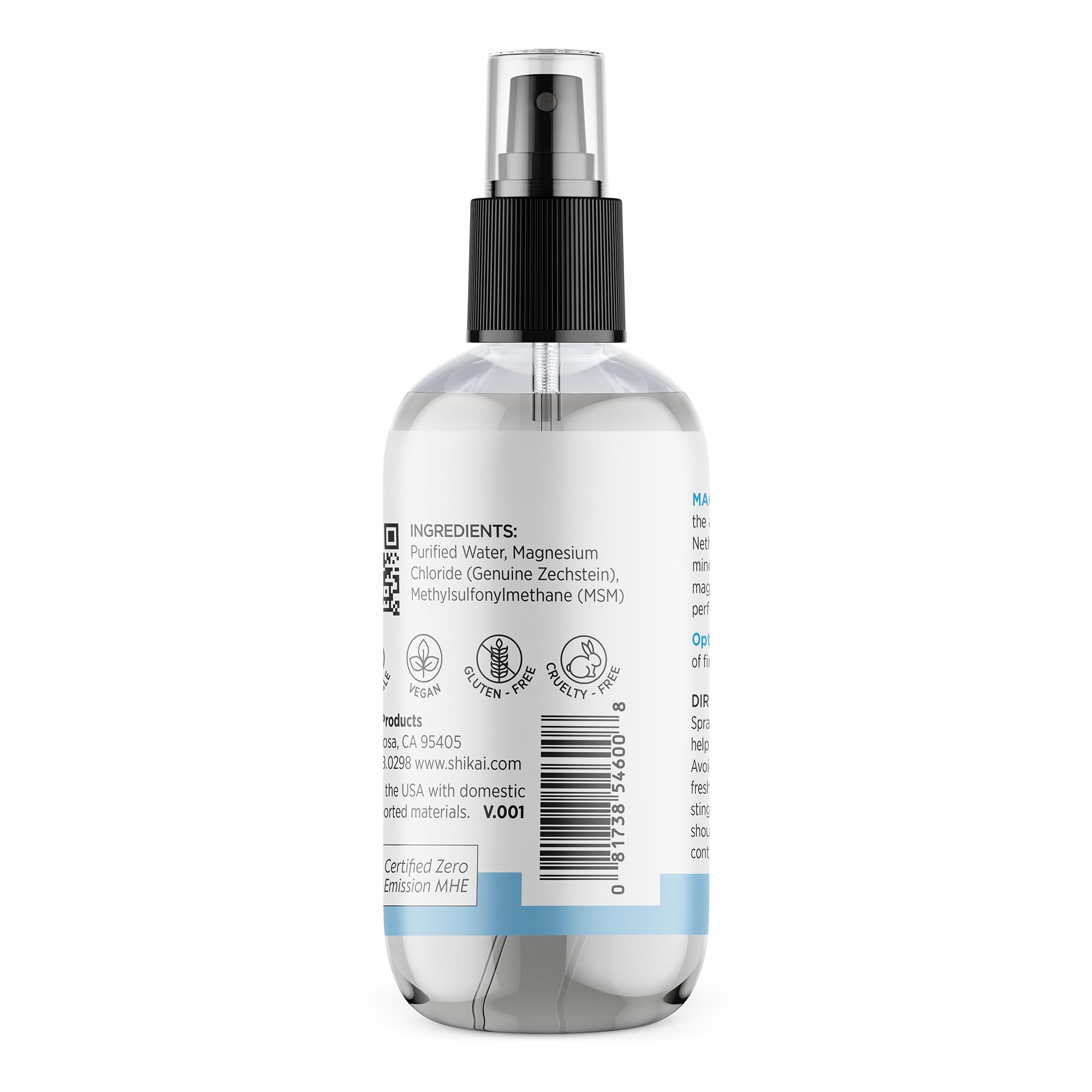 ShiKai Magnesium Body Ease Spray utilisation quotidienne pour détente musculaire