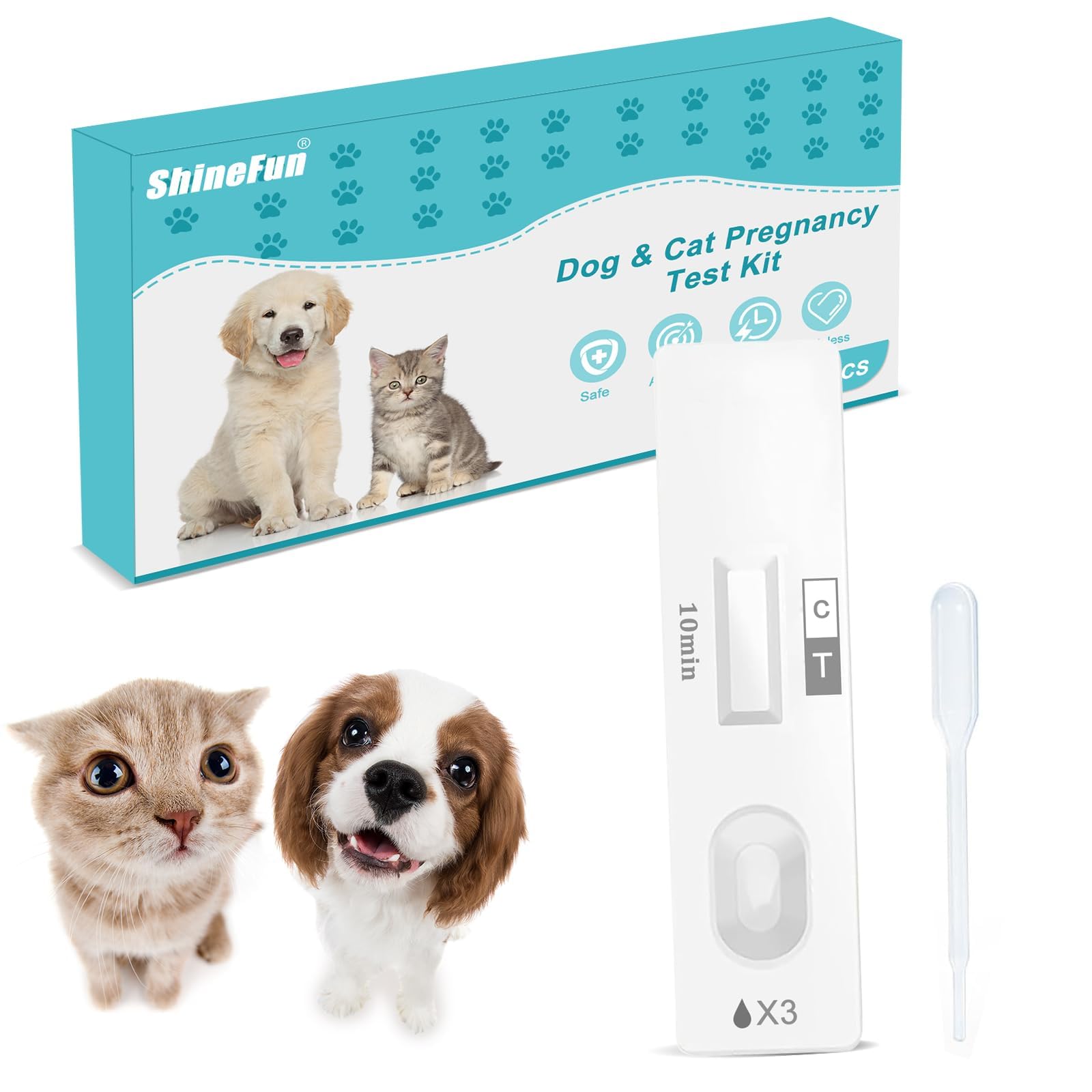 ShineFun kit grossesse chiens-chats : prélèvement urinaire simple à domicile.