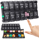 Boîte de pilules Shintop avec organisation semaine en 2 fois par jour, pratique pour la routine.