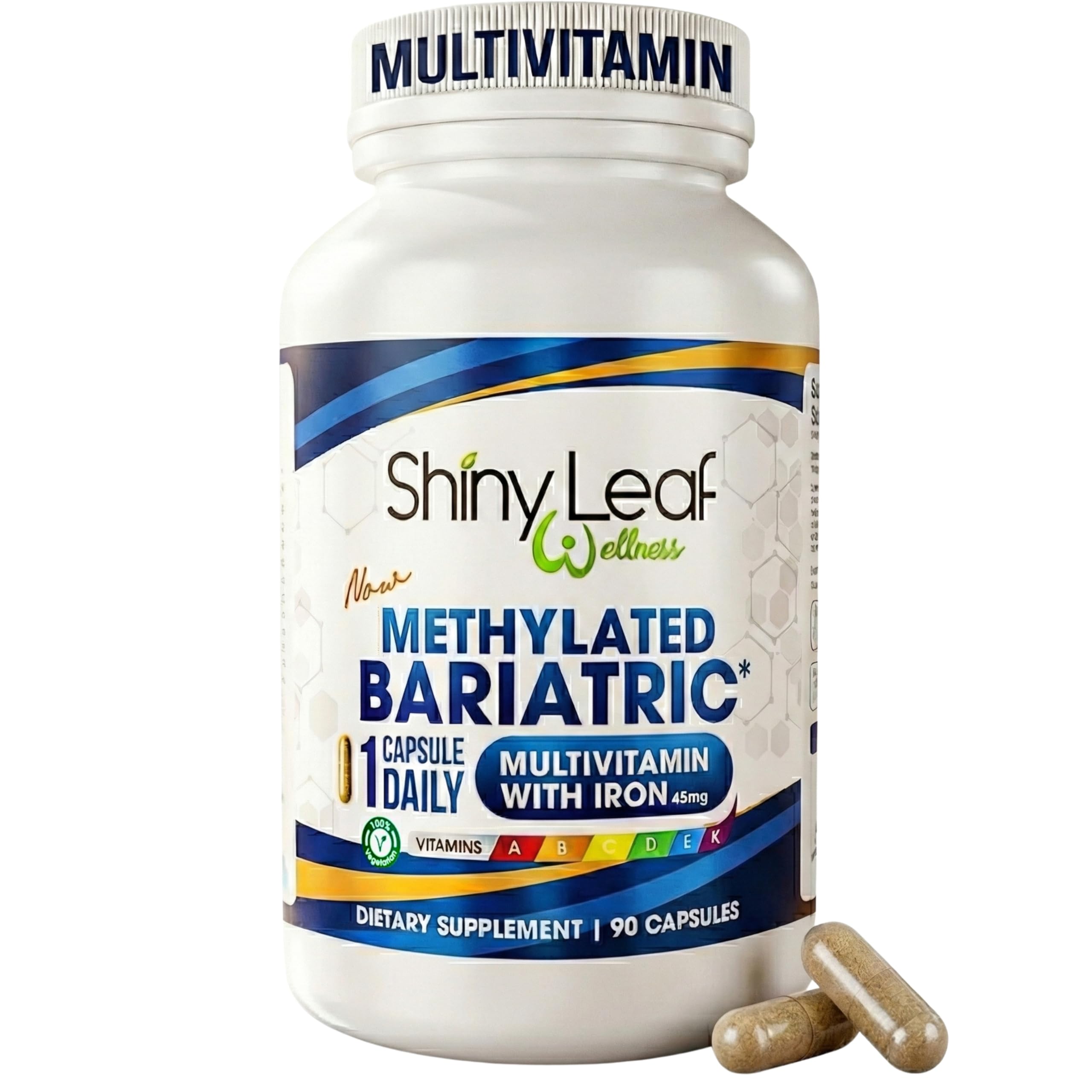 Shiny Leaf - Bouteille de multivitamine bariatrique, prise quotidienne pratique