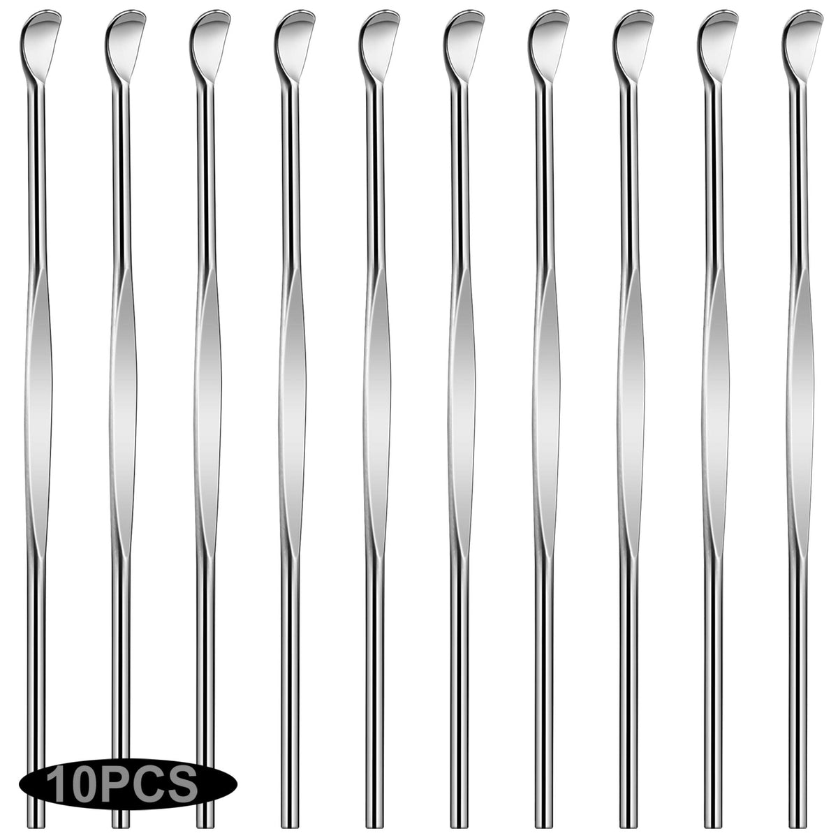 Shishuyu ensemble d’outils cure-oreilles en métal argenté, pratique et hygiénique.