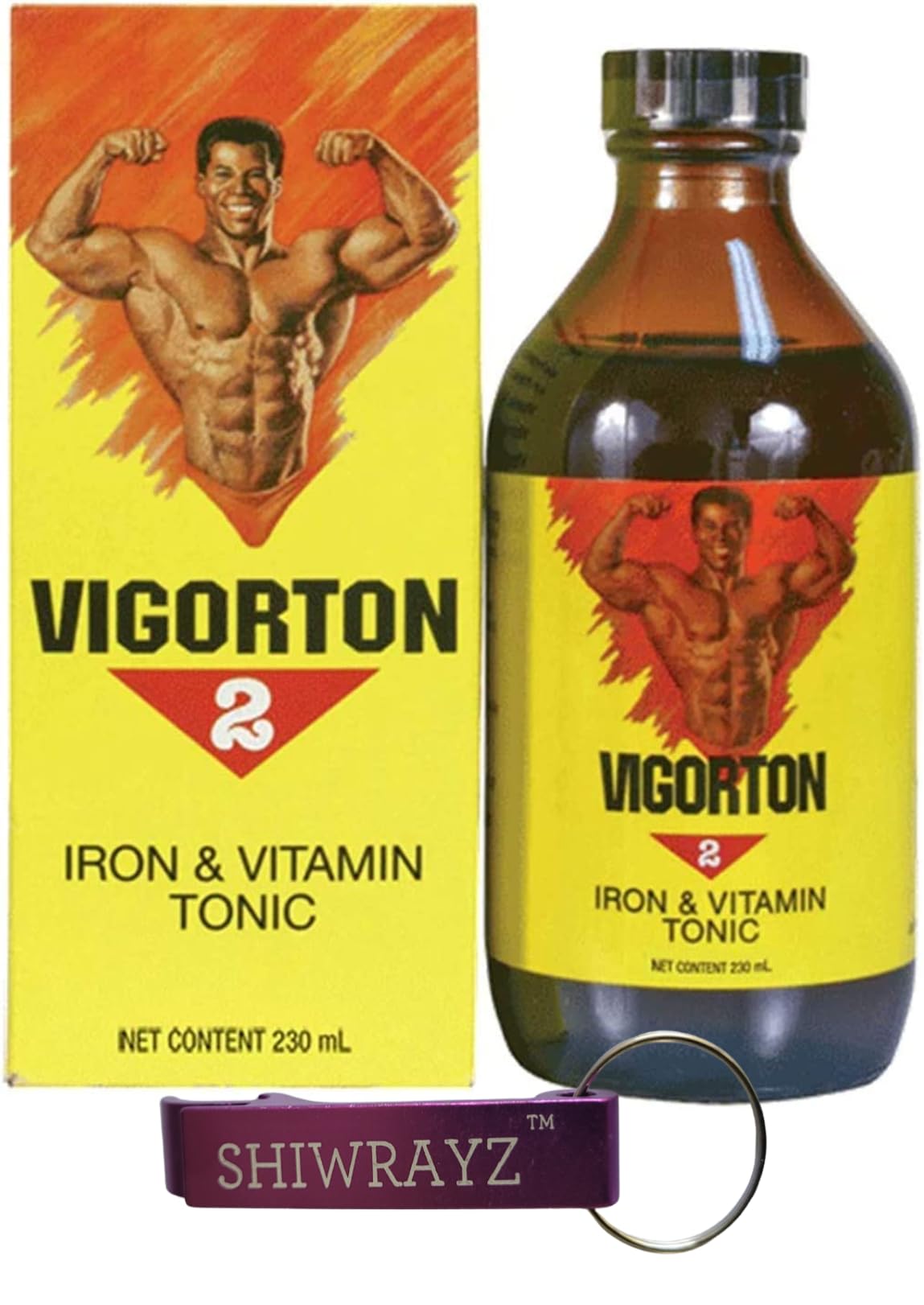 SHIWRAYZ Vigorton 2, bouteille 230 ml prête à l'emporter, énergie légère au quotidien