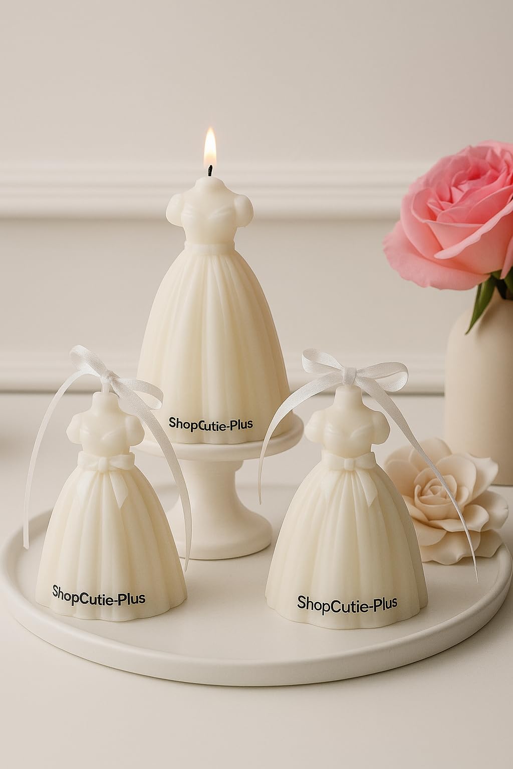 Bougie longue tenue ShopCutie-Plus, parfaite pour fêtes et soirées.