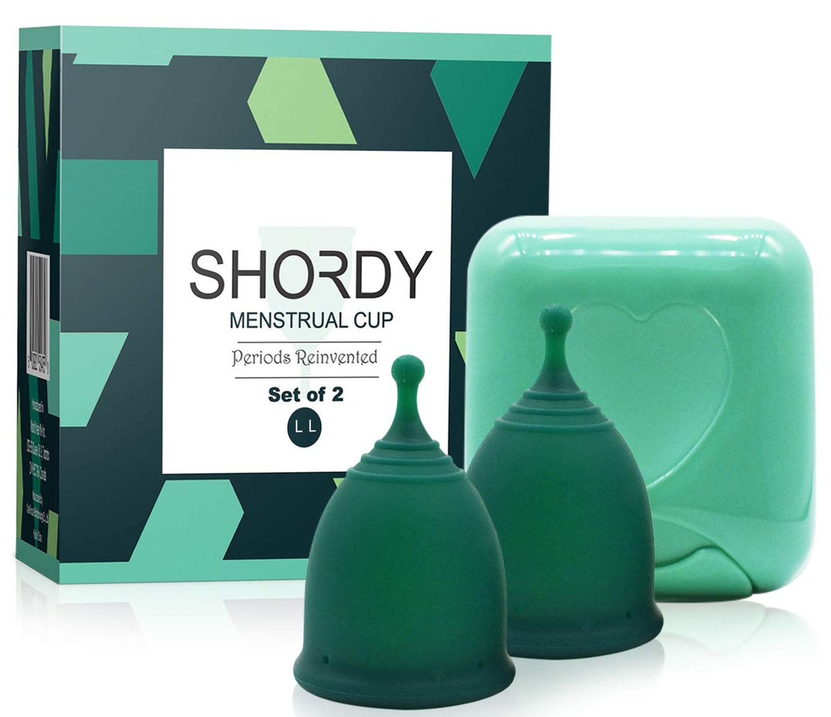 SHORDY – Coupe menstruelle grande capacité, ensemble de 2 prêt à l’emploi pour flux lourd.