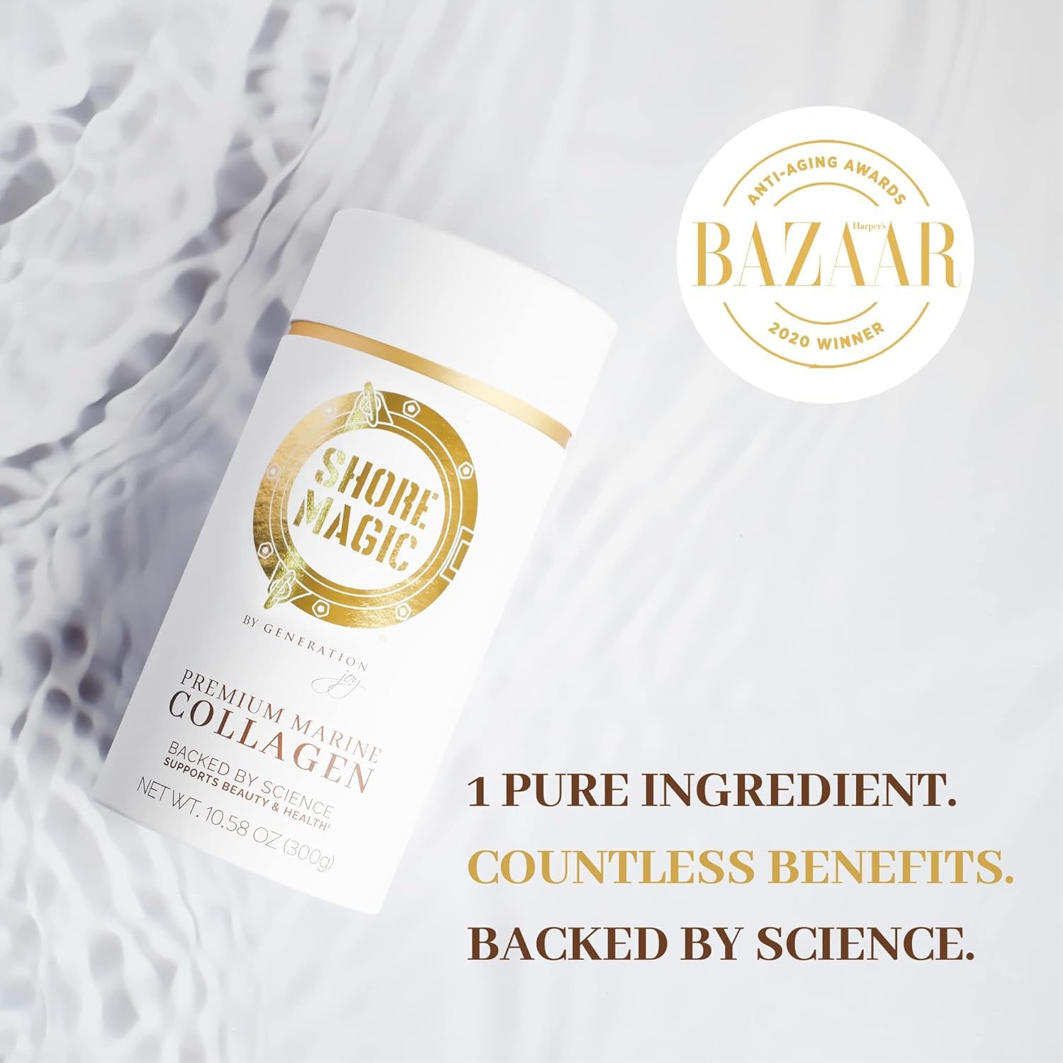 Shore Magic Collagen emballage 30 jours, routine simple et complète.