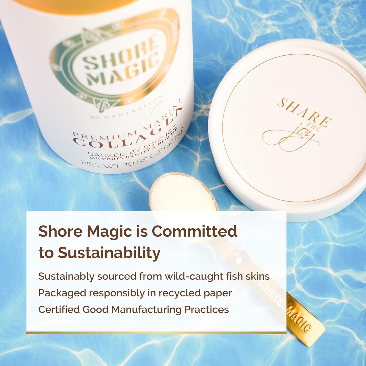 Shore Magic Collagen peau, cheveux et ongles soutenus par la source marine.