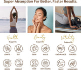 Shore Magic Collagen avec types I–IV hydrolysés pour absorption et bénéfices variés.