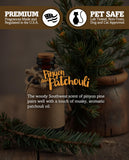 Shortie's Pinyon & Patchouli – mèche naturelle, diffusion du parfum toute la soirée.