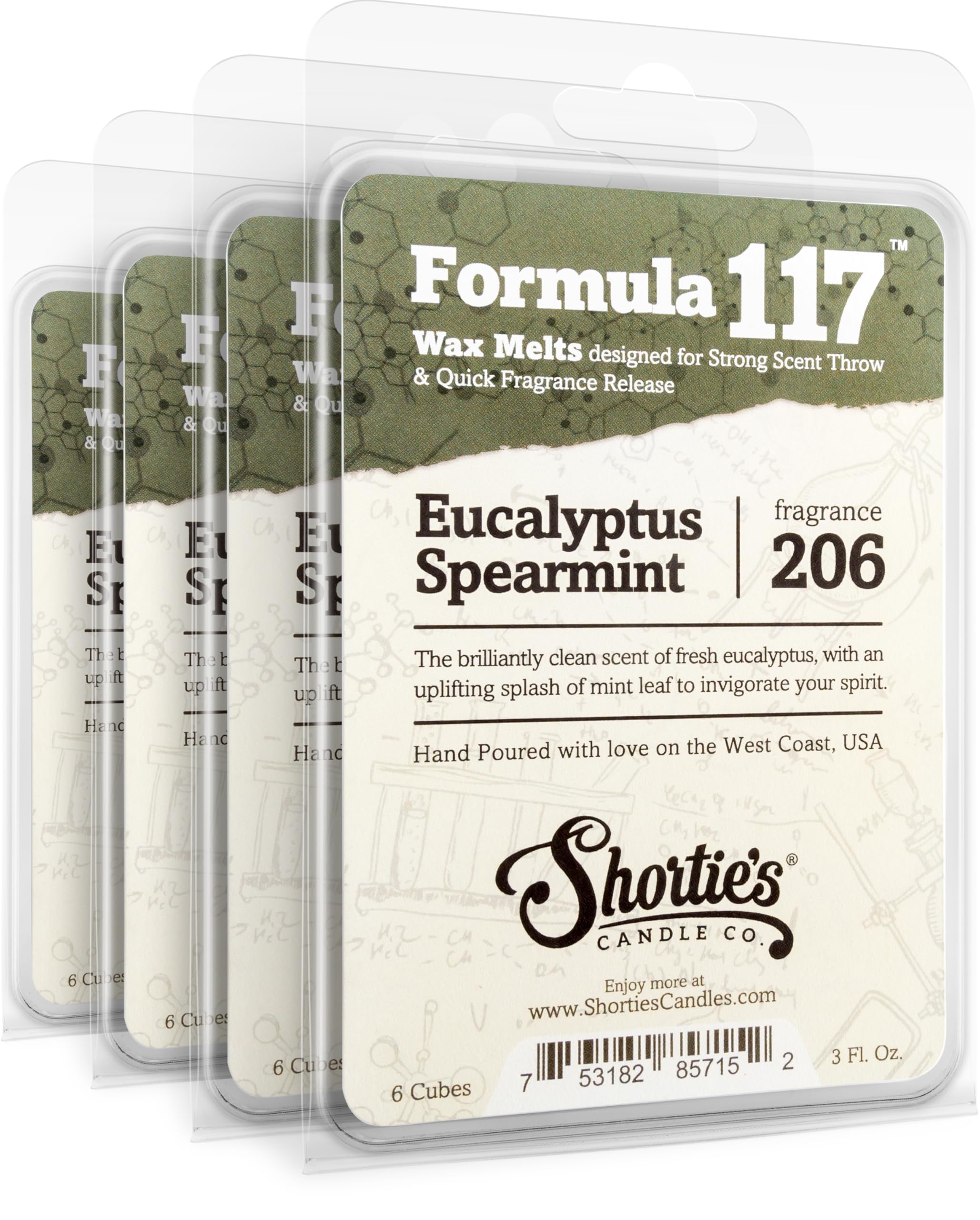 Shortie's Candle Company — blocs eucalyptus menthe poivree en gros, diffusion elevée.