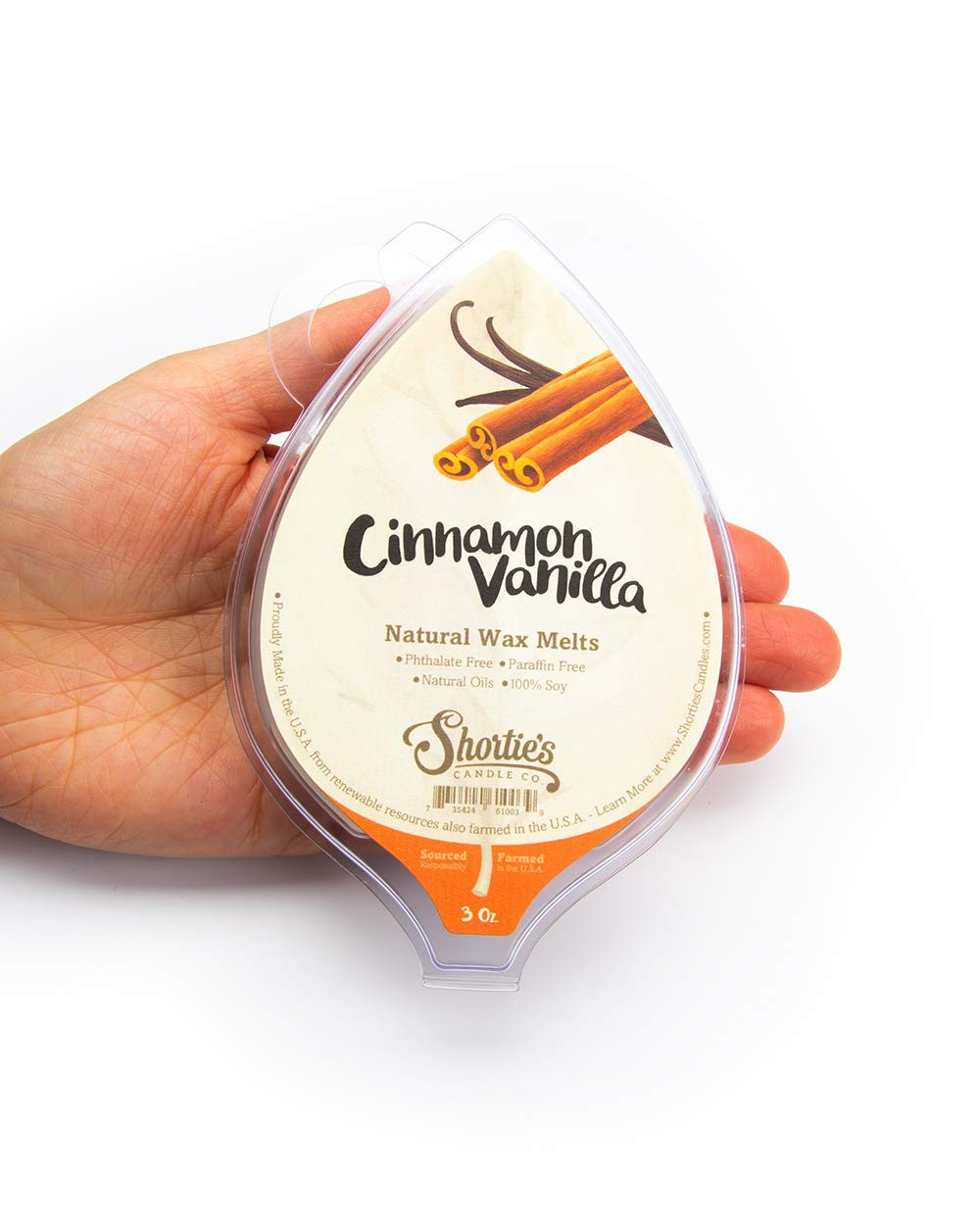 Shortie's: cubes cire soja vanille cannelle, douceur gourmande et réconfort.