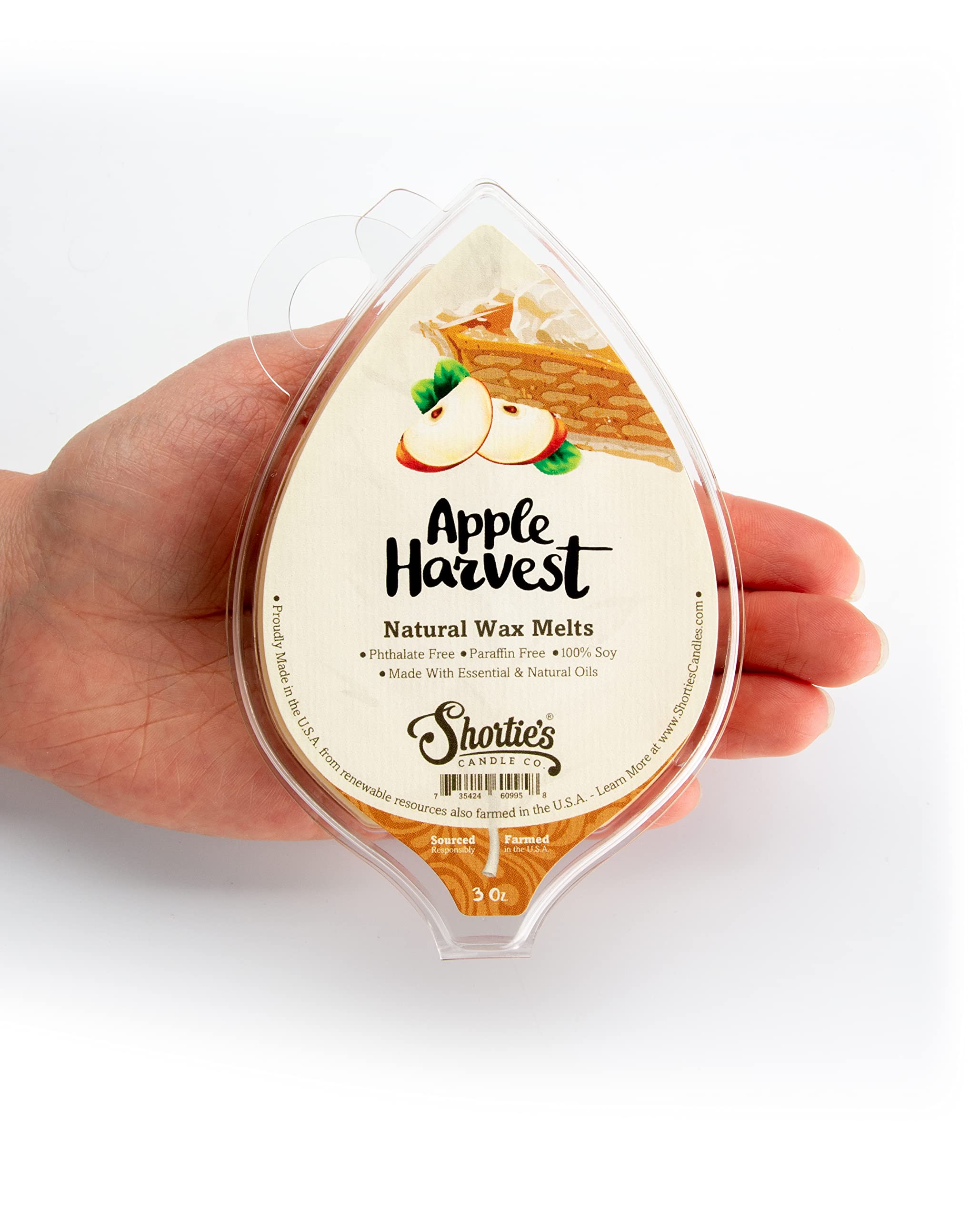 Shortie's Candle Company Parfum naturel pomme automne pour salon