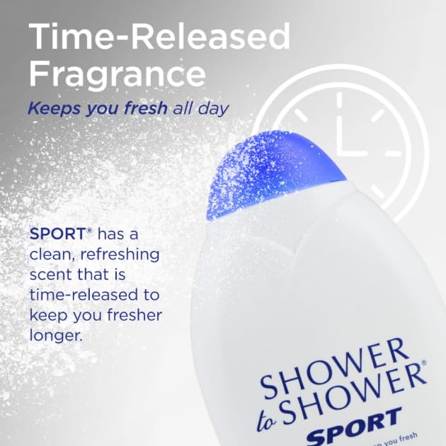 Shower To Shower Poudre Sport – idéal après la douche ou lors d’un entraînement.