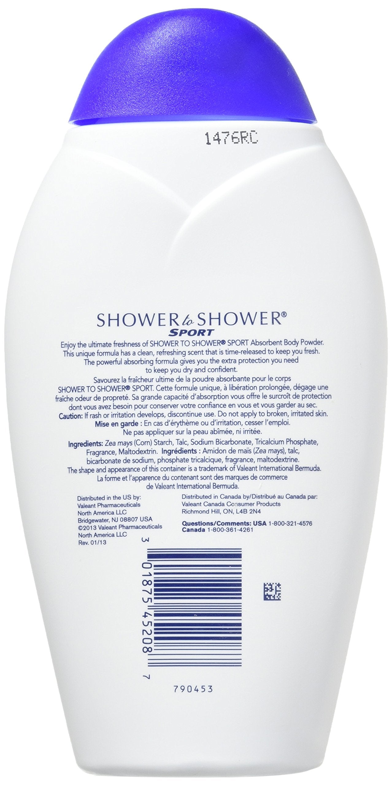 Shower To Shower Poudre Sport, parfum frais pour une sensation de fraîcheur durable.