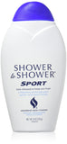 Shower To Shower Poudre Sport 8onces, absorption de l’humidité pour plus de confort.