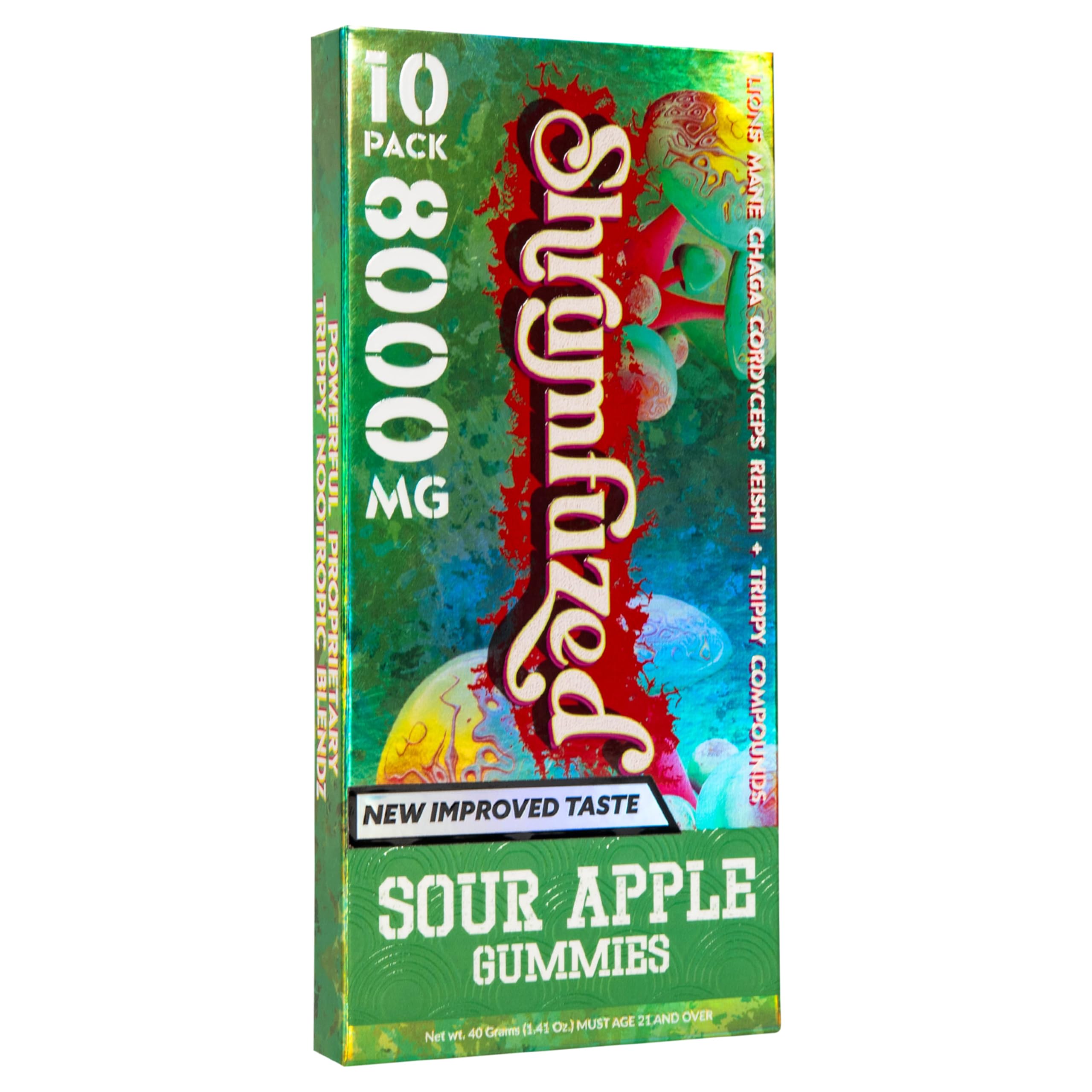 Gomme Shrumfuzed en gros plan, texture douce et saveur attrayante.