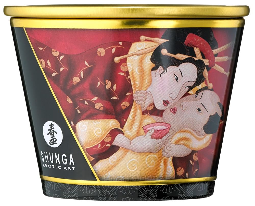 Shunga huile massage – texture soyeuse qui nourrit la peau après le massage.