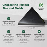Shungite World déco bureau pyramide noire, ajout zen et protecteur.