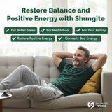 Shungite World detoxification pyramide noire, ambiance plus calme.