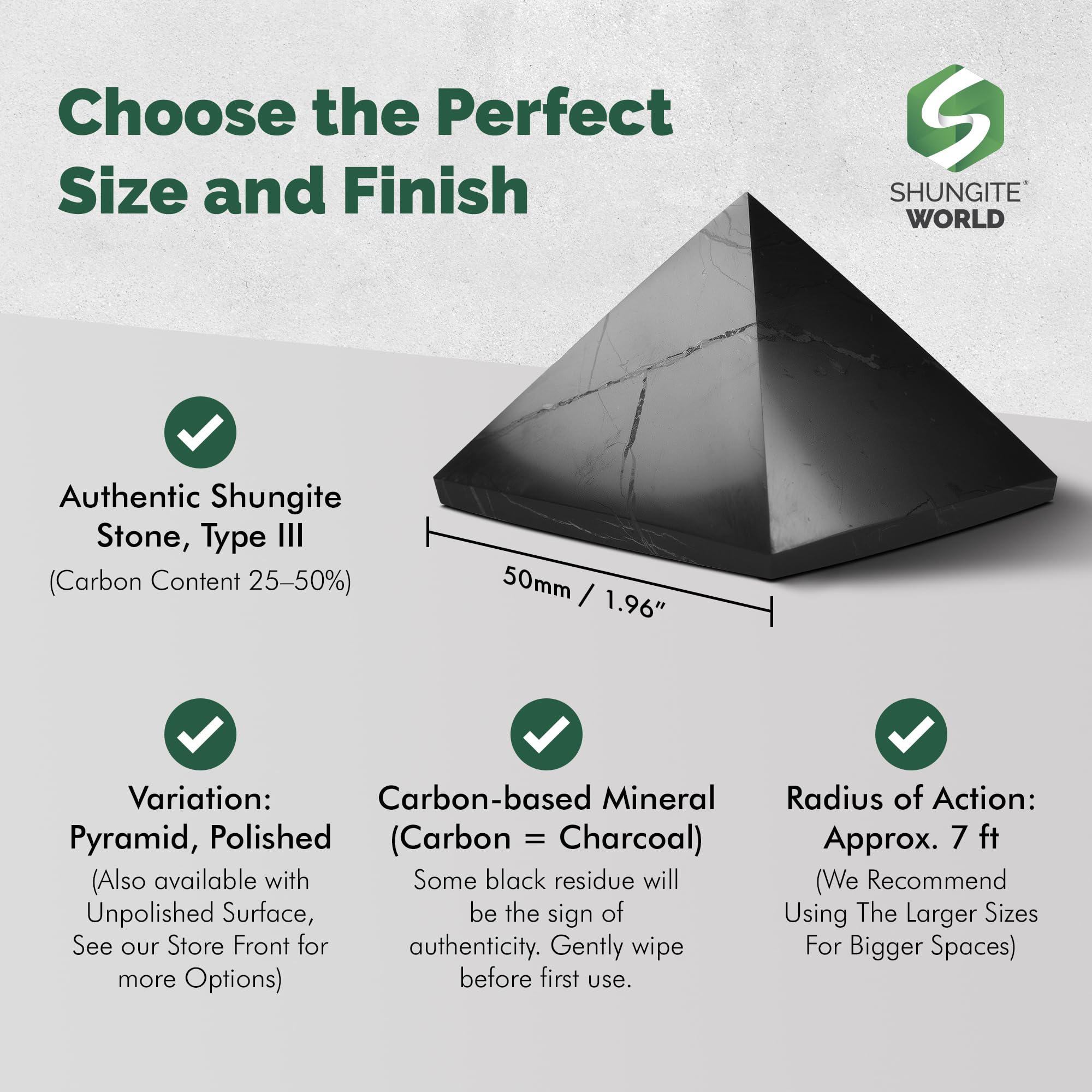 Pyramide Shungite World et chakra soutient l'équilibre énergétique subtil.