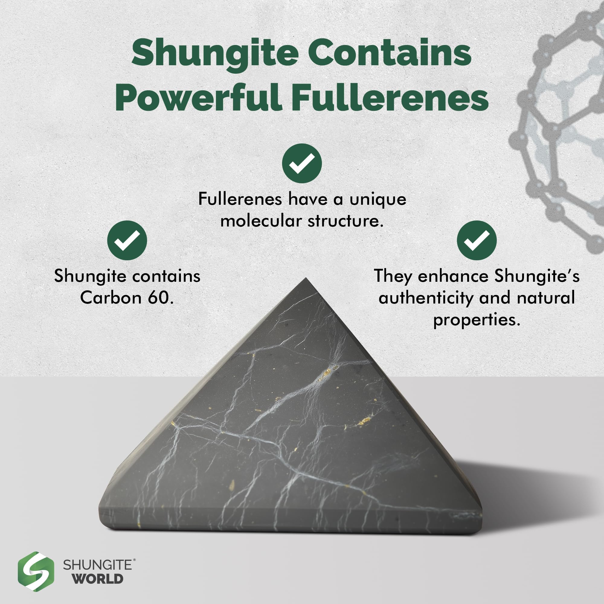 Shungite World pyramide offre protection contre les ondes et distractions.