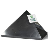 Shungite World pyramide polie 120 mm – énergie stable et décor zen.