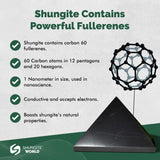 Shungite World sommeil profond, pyramide guide pour des rêves plus clairs.