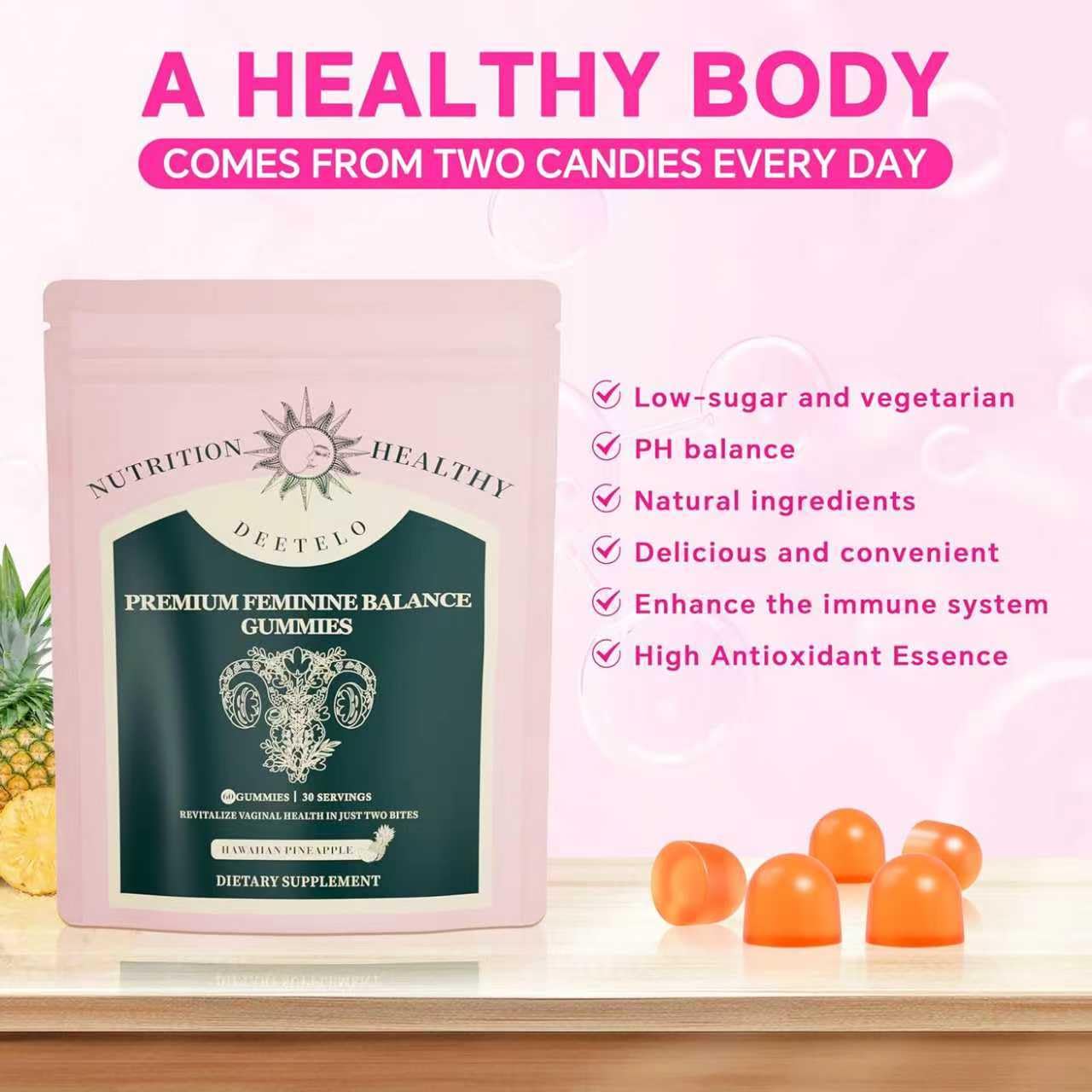 Shytrouy gomme probiotiques Bacillus coagulans, visuel: soutien digestif potentiel.
