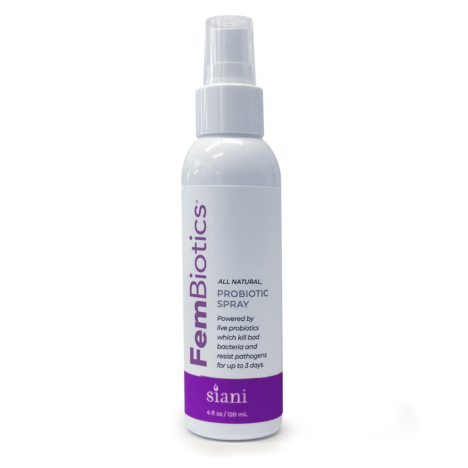SIANI FemBiotics, spray pour cuir chevelu sec, sensation fraîche et revitalisante.