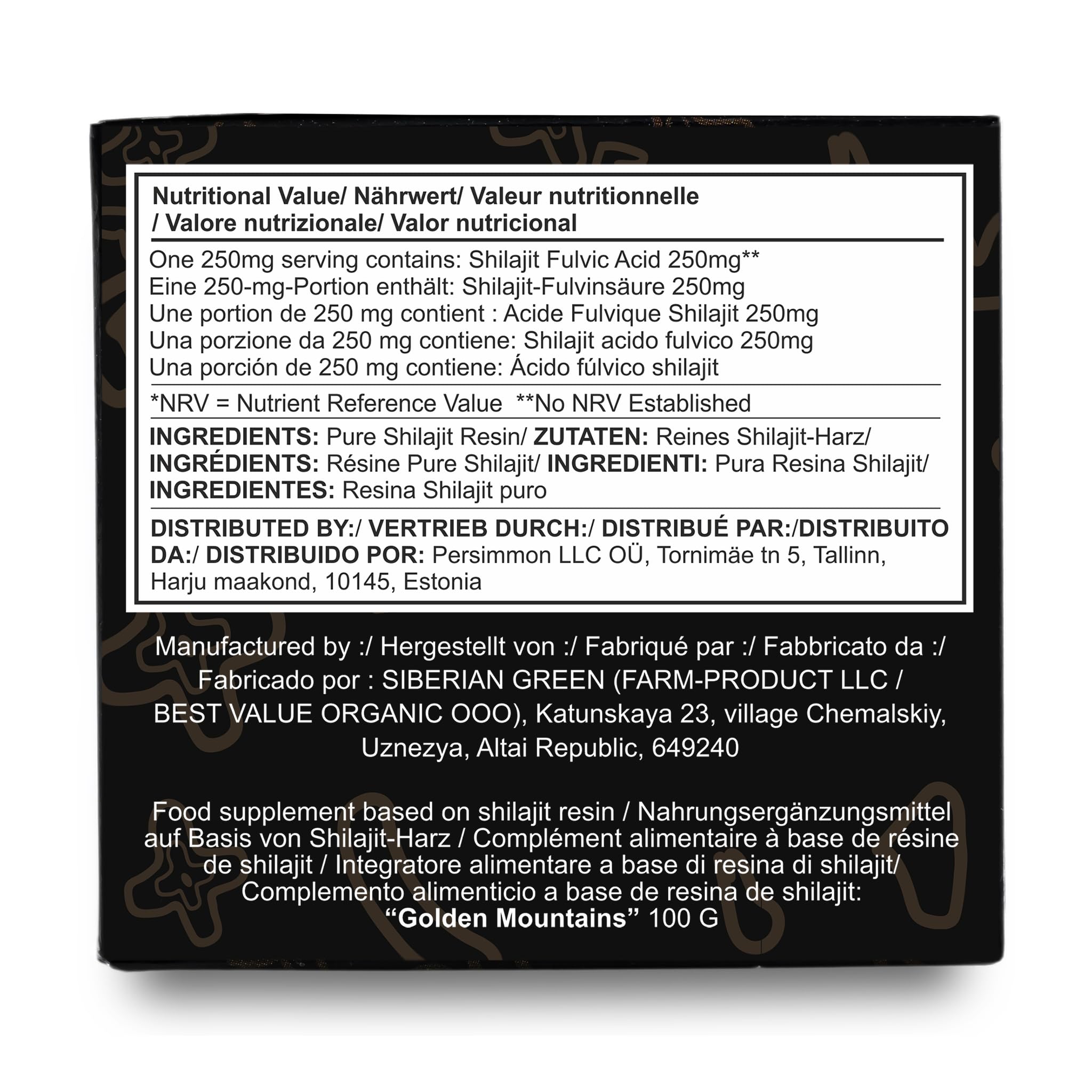 Siberian Green utilisation quotidienne Shilajit – intégration simple