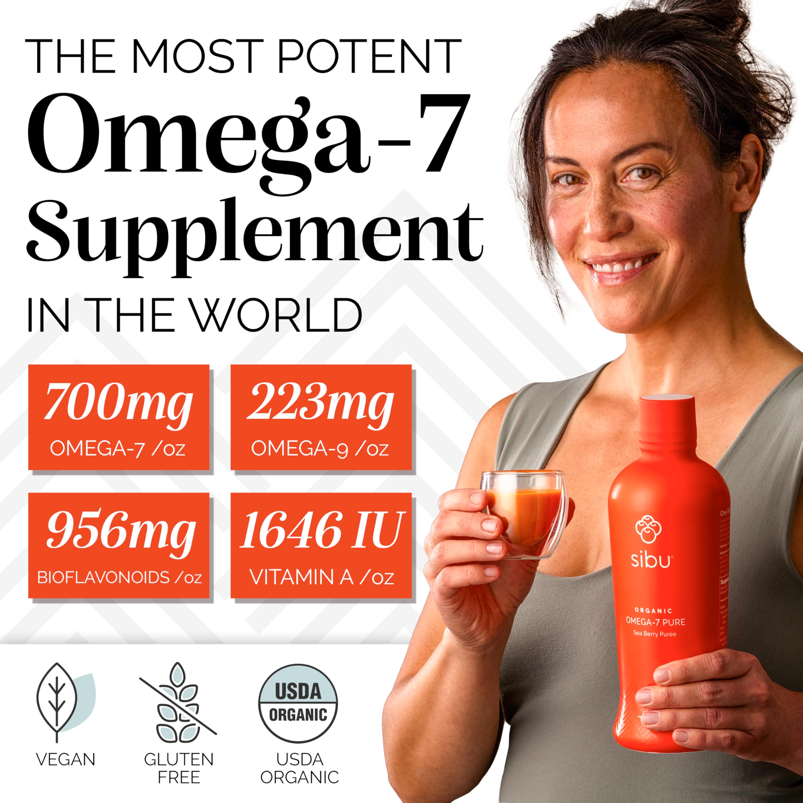 Sibu Omega-7 Pure – versement dans un verre pour dégustation rapide