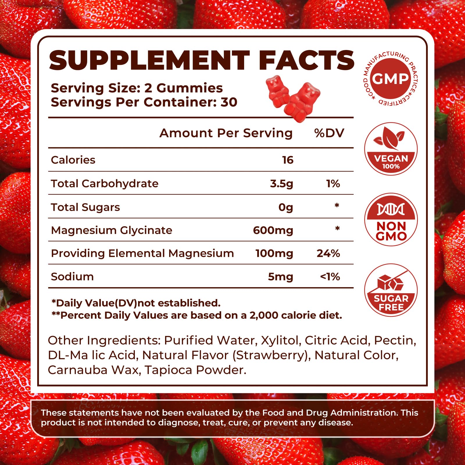 Gomme Sieralyn Magnésium 600 mg saveur fraise pour une prise agréable