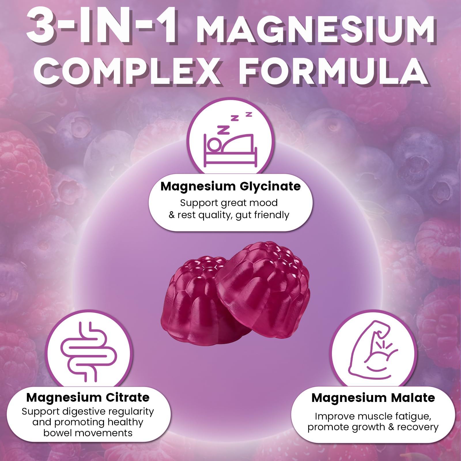 Sieralyn Complexe Magnésium pot de 60 bonbons gélifiés pour usage quotidien