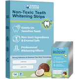Sierra Clean bandes-blanchiment-dents pour une utilisation à domicile avec résultats progressifs.
