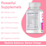 SigmaBiotics 34 souches: flacon clair, équilibre intestinal potentiel.