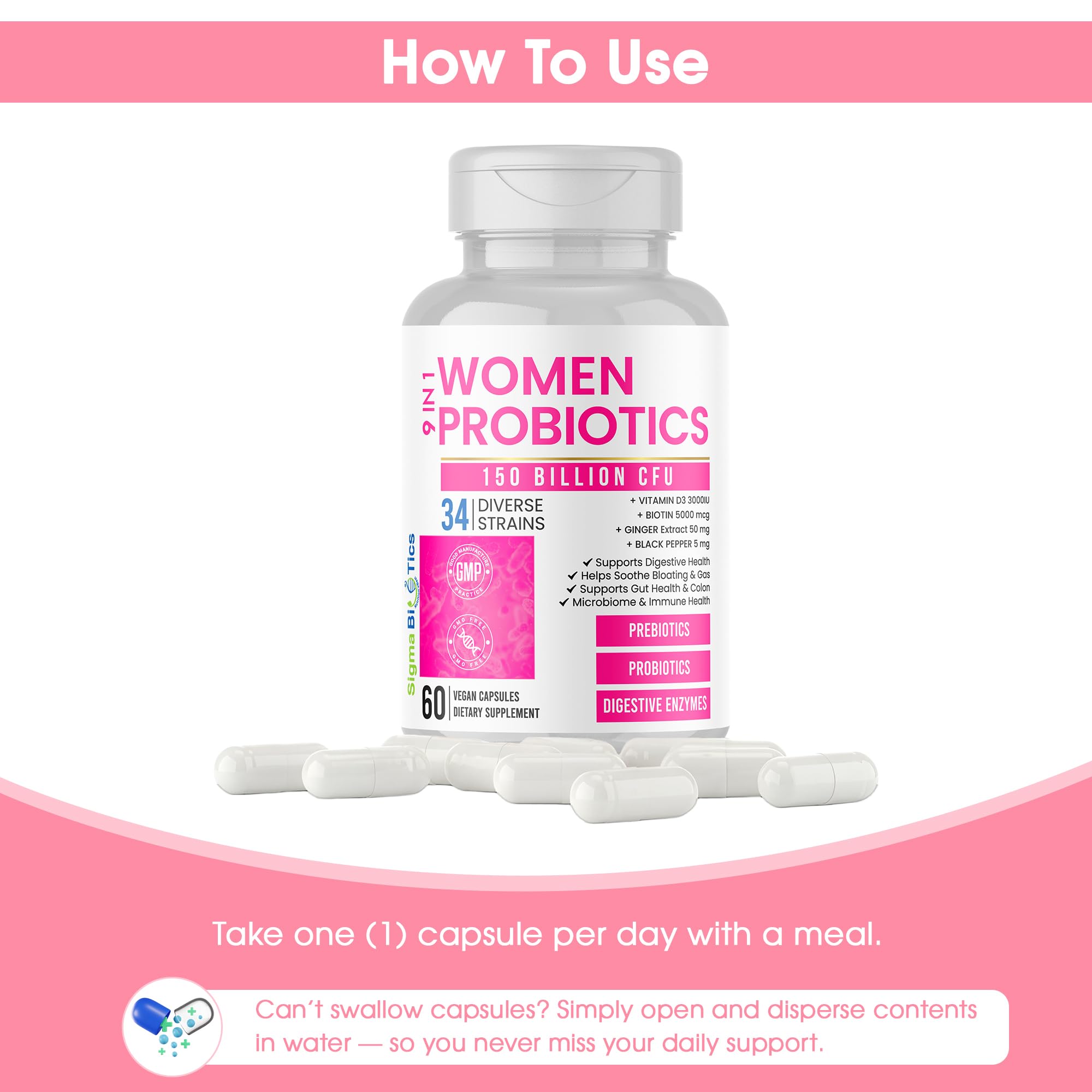 SigmaBiotics utilisation quotidienne: facile à intégrer dans la routine.