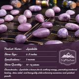 SigMntun Lepidolite – pierres pour reiki et harmonisation du chakra à domicile.