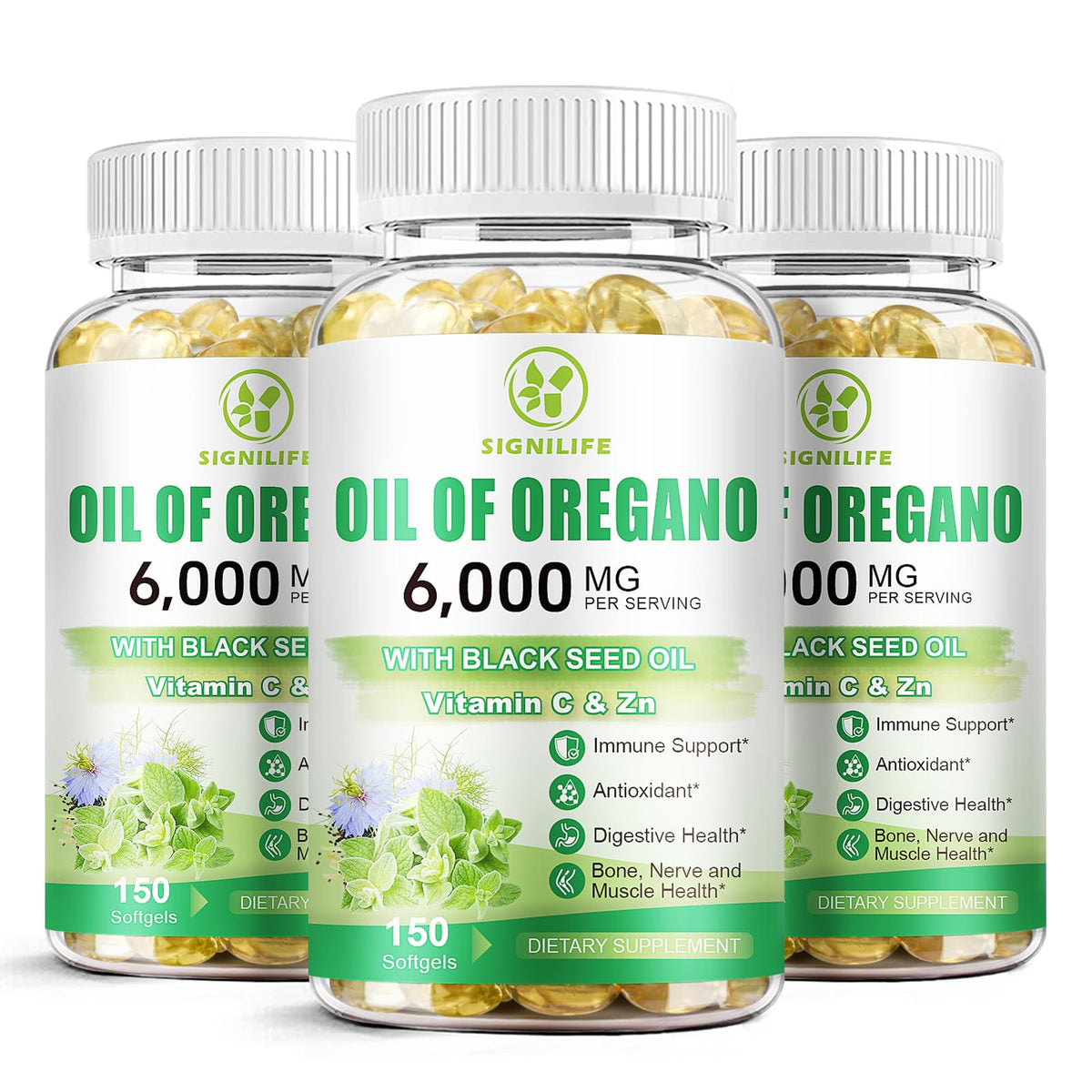 SIGNILIFE huile d’origan et nigelle – emballage clair et informatif pour démarrer