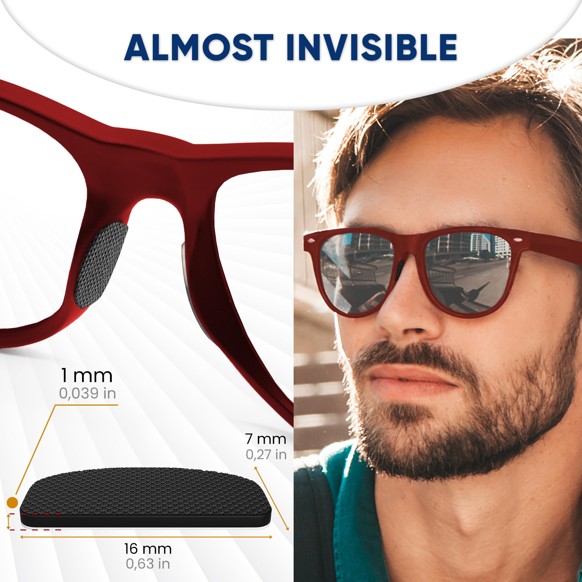 SIGONNA embouts nez lunettes adhésifs – fonctionne même sur peau humide.