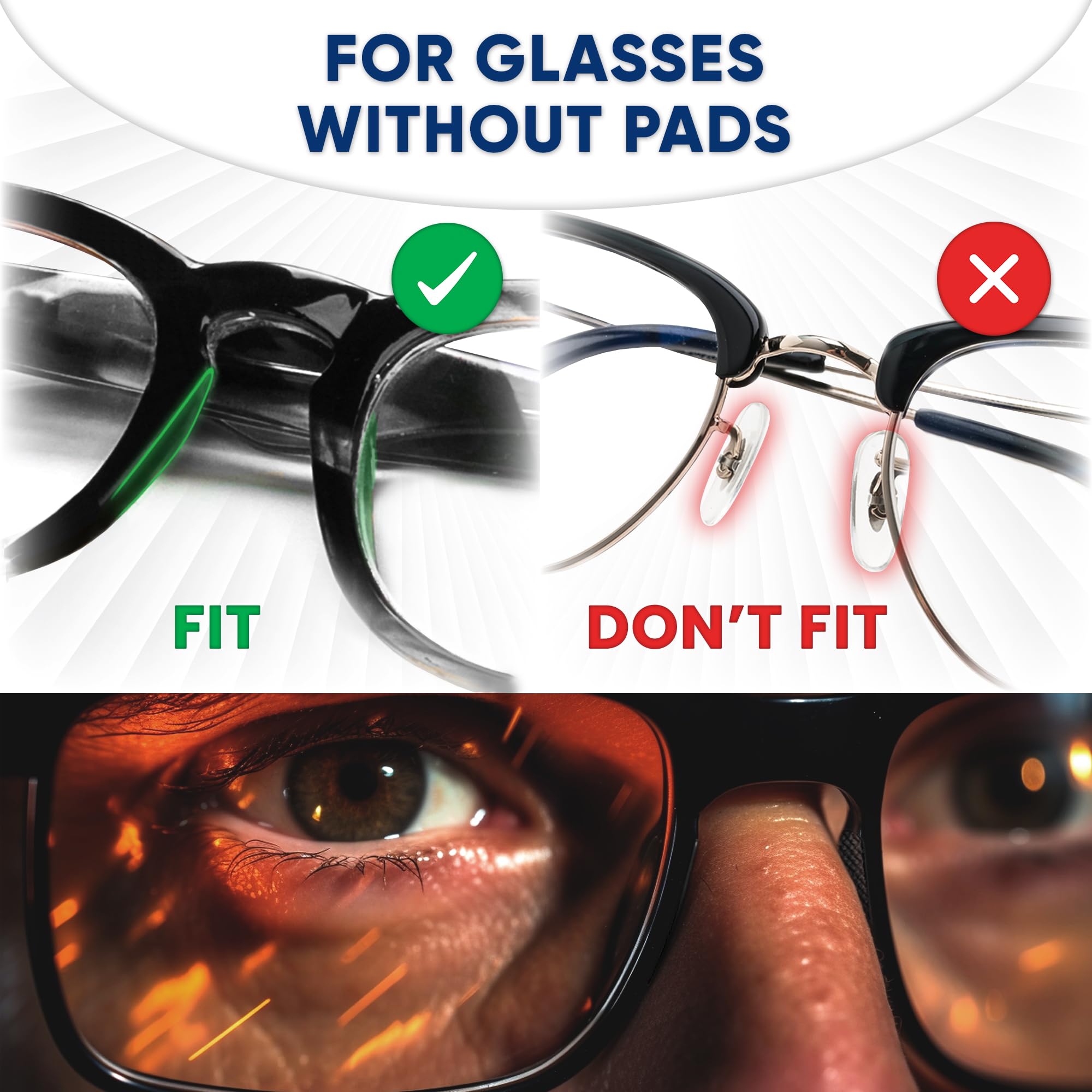 SIGONNA embouts nez lunettes adhésifs – lot pratique avec boîte et chiffon.