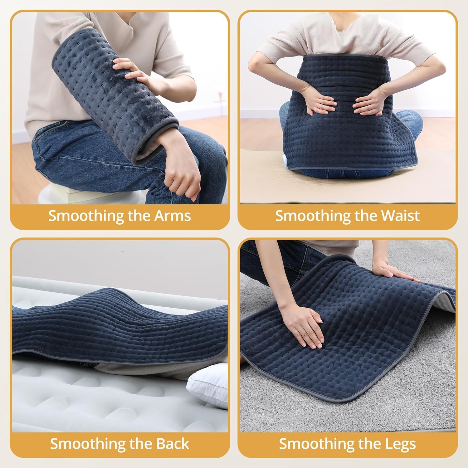 Siinsay coussin chauffant grand format idéal pour dos et abdomen