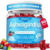 Gommes Sijigood Ashwagandha dans la bouteille, soutien à l'équilibre quotidien.