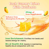 Gomme fer Sijigood avec vitamine C, soutien potentiel de l'absorption.