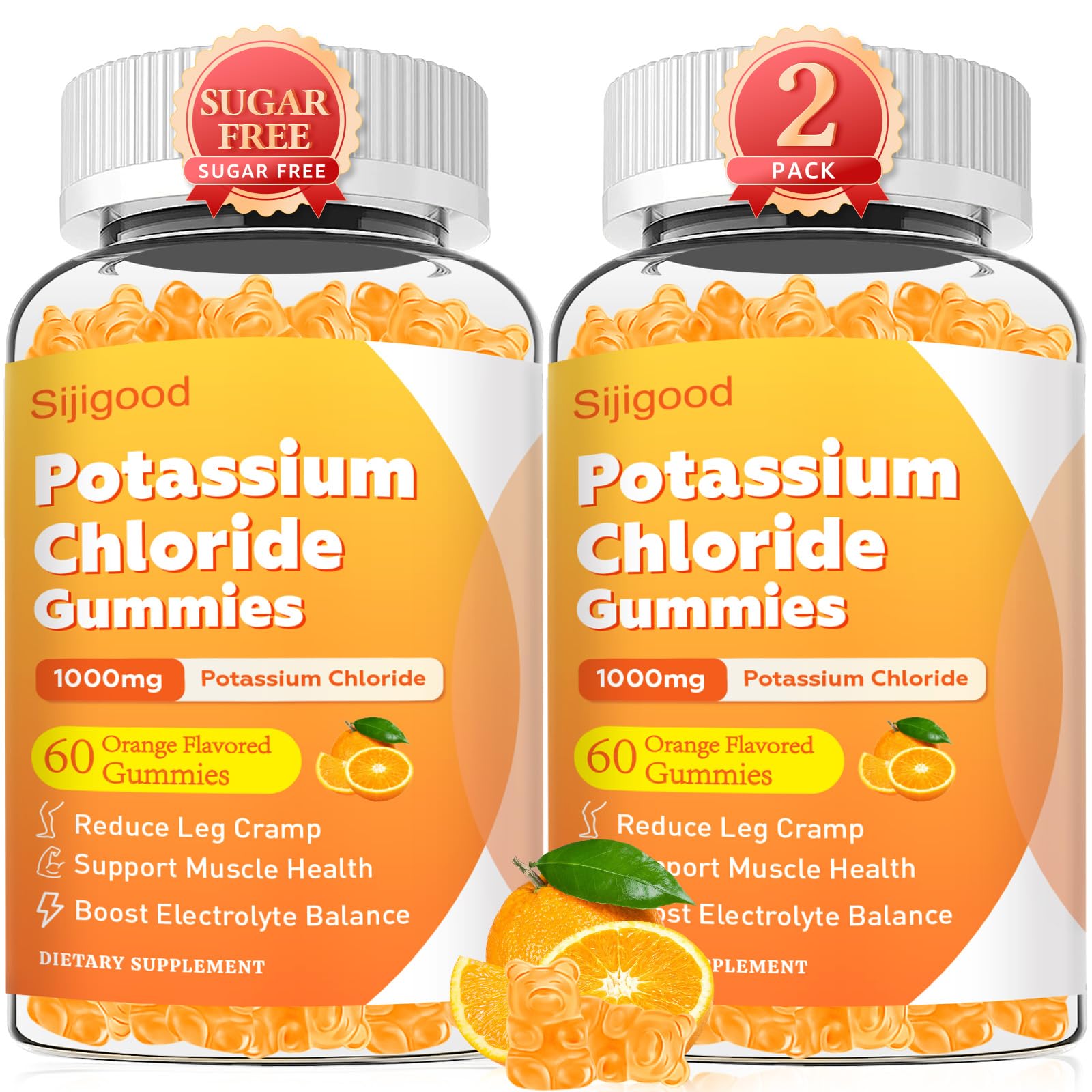 Gommes potassium Sijigood dans leur emballage, lot de deux, pratique au quotidien.