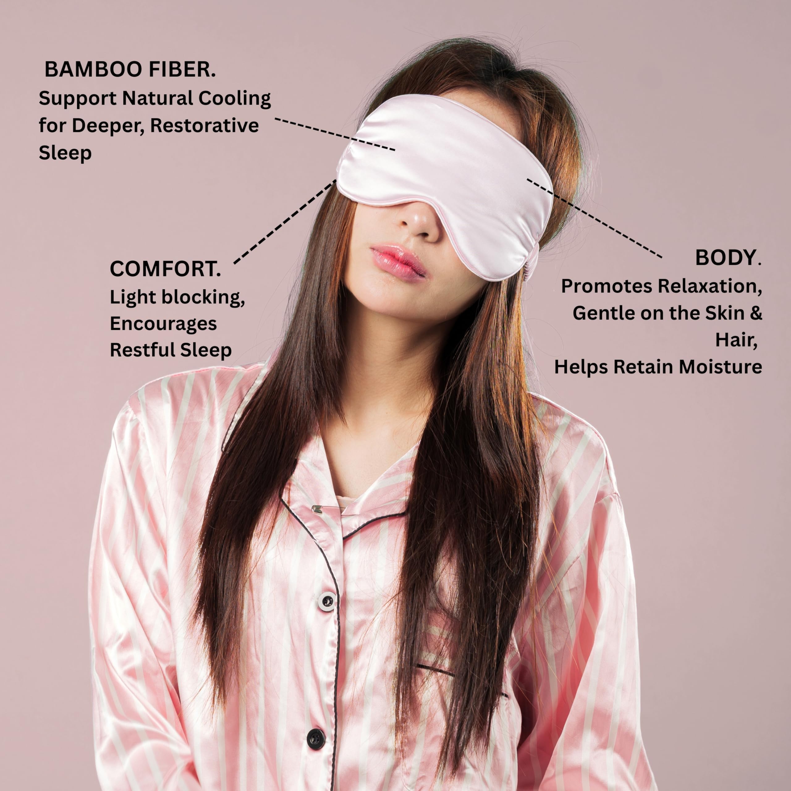Texture en bambou douce pour un contact peau serein et frais.