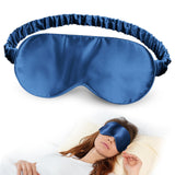 Silk Dream masque sommeil en soie Mulberry bleu, douceur luxueuse pour les yeux.
